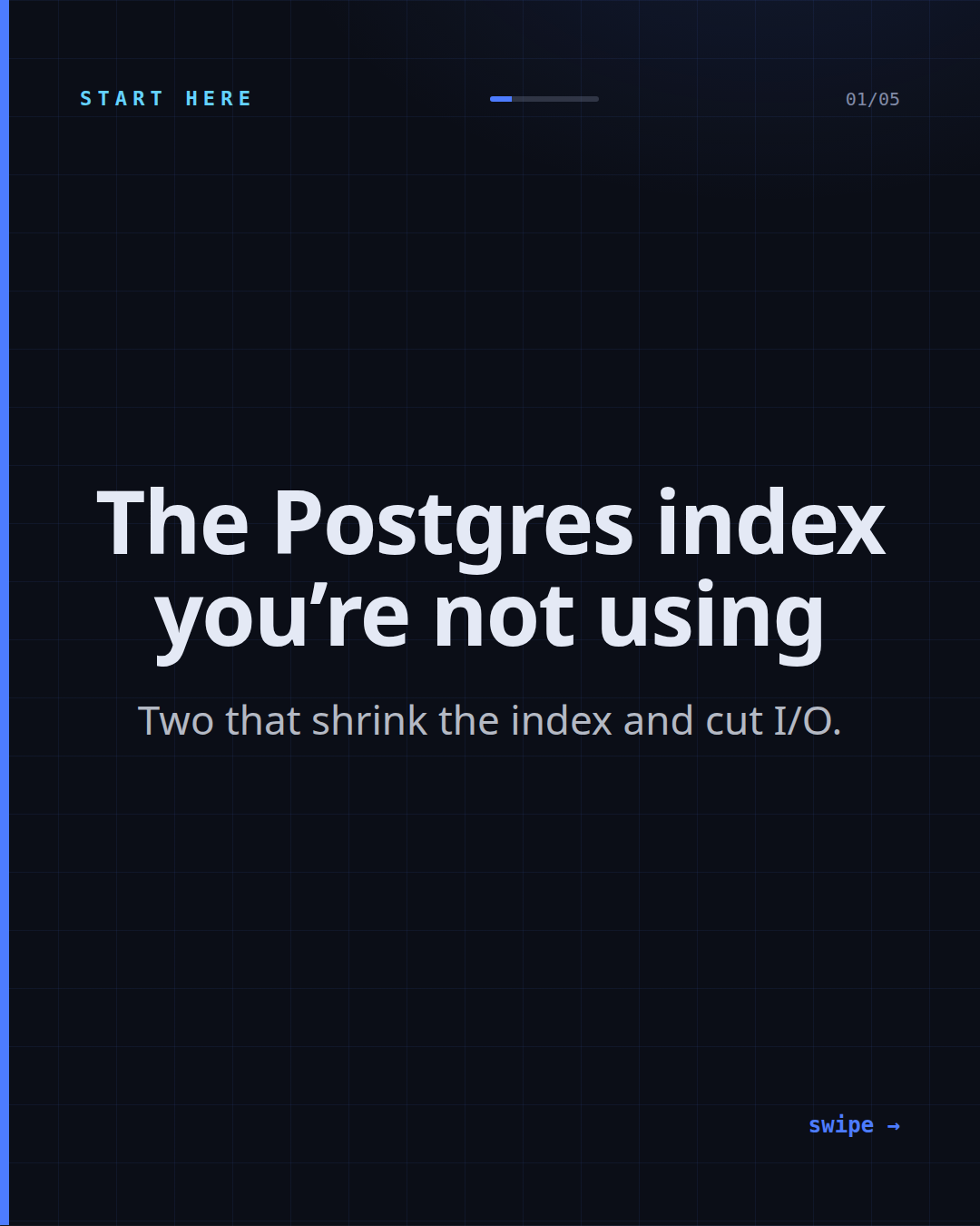 The Postgres index you’re not using — slide 1 of 5